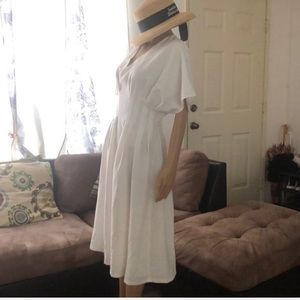White vintage dress style
